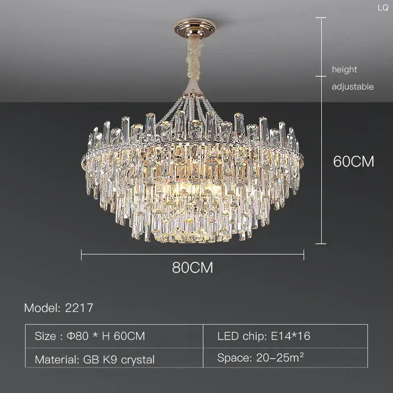 Elegant multi tiered gold pendant lights with cascading clear crystal prisms for dining room decorbites elegant room lights