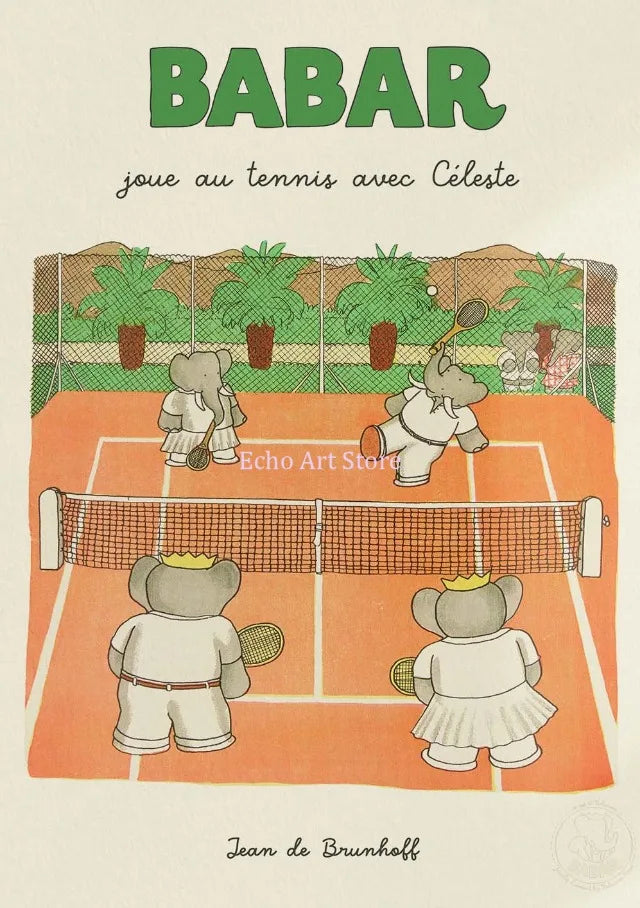 Elephant Family Cartoon Poster for Kids Room - 20X30cm Unframed / 21 - Posters