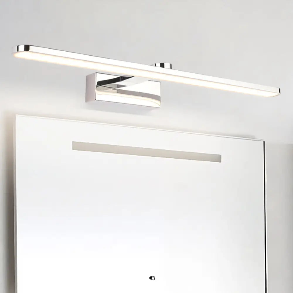 DecorBites™ Elongated Acrylic Vanity Lighting 16"/17"/23" LED Wall Light Sconce for Bathroom – White Finish, Warm/White Light