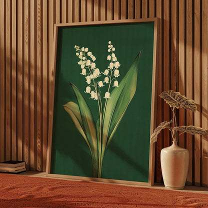Emerald Green Lily of the Valley Wall Art