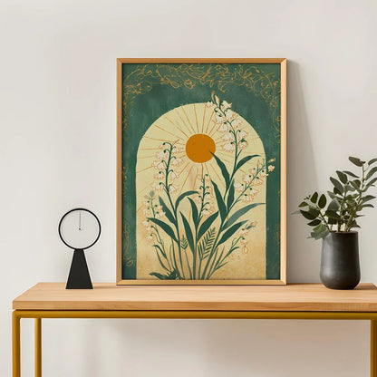 Emerald Green Lily of the Valley Wall Art