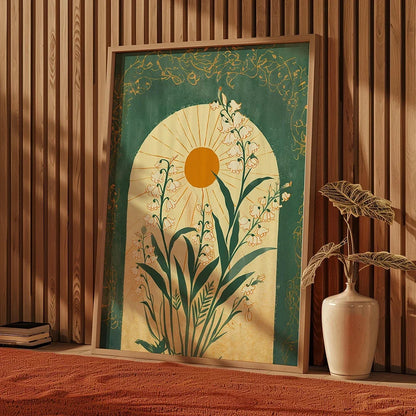 Emerald Green Lily of the Valley Wall Art