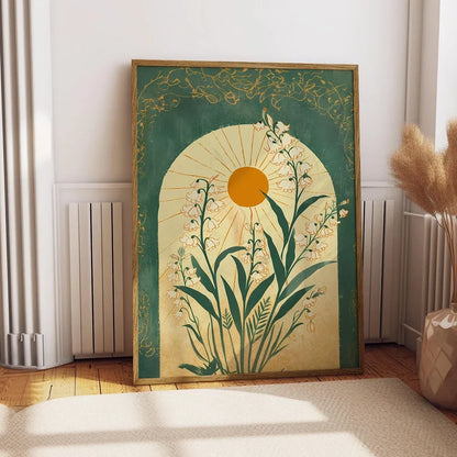Emerald Green Lily of the Valley Wall Art