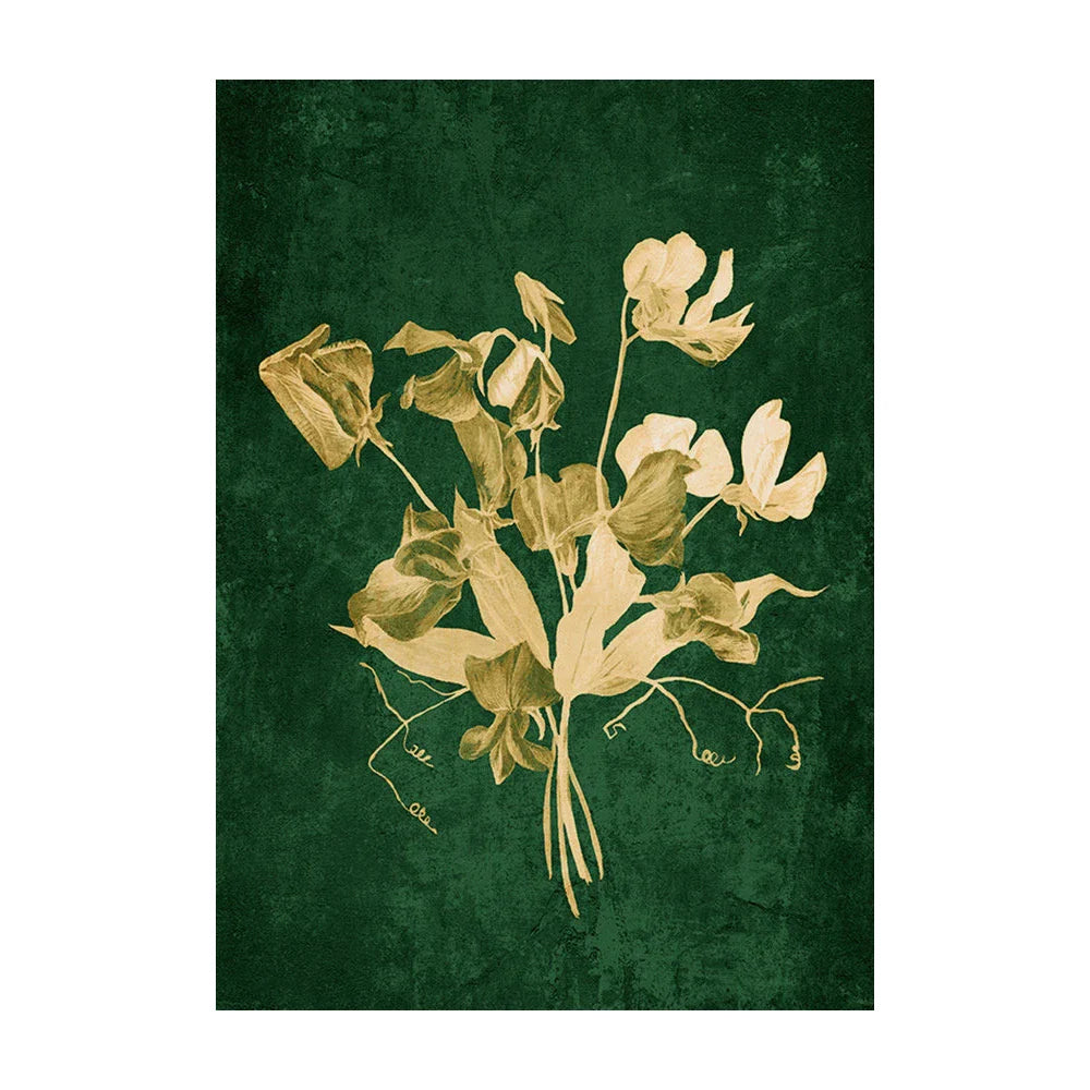 Emerald Green Lily of the Valley Wall Art - HX037 / 40x60cm No Frame