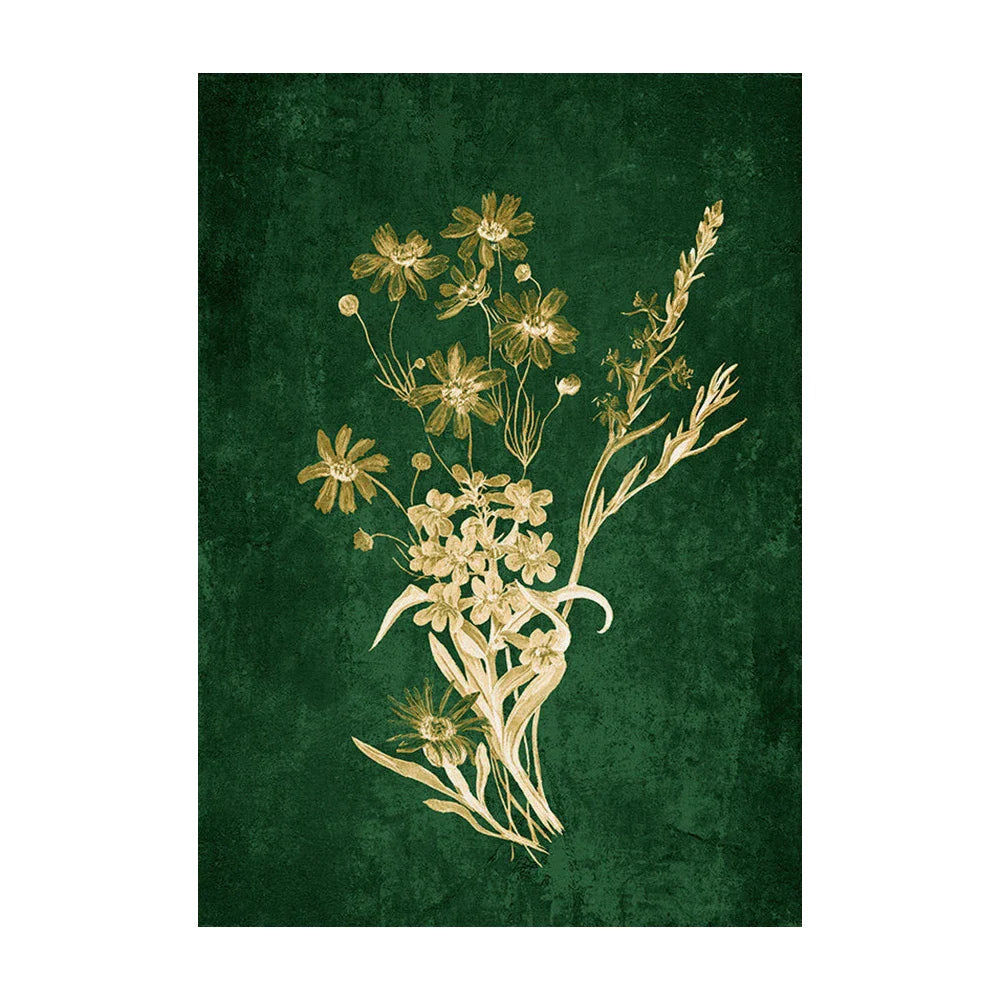 Emerald Green Lily of the Valley Wall Art - HX038 / 40x60cm No Frame
