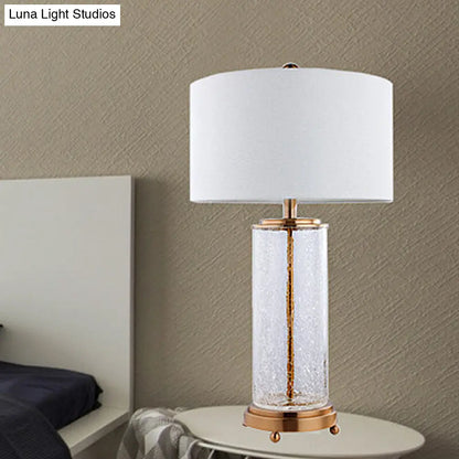 Emily - White Round Night Table Lamp