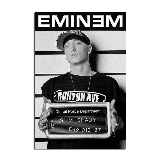 Eminem Canvas Wall Art for Home Decor - E / 50X70CMNoFrame - Posters
