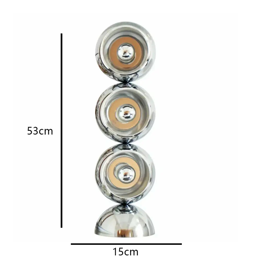 Chrome finished three-tiered floor lamp with sleek modern design ideal as decorbites dimmable led nordic table lamp
