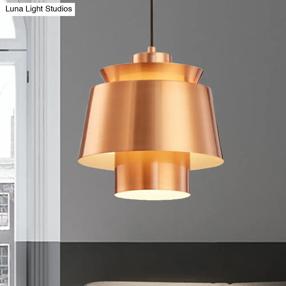 Enif - Modernist Style Tapered Hanging Light Fixture Metallic Pendant Lamp