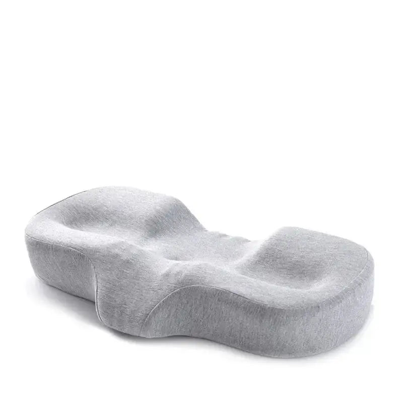 Ergonomic gray decorbites butterfly memory foam pillow with contoured design for neck support in bedroom use