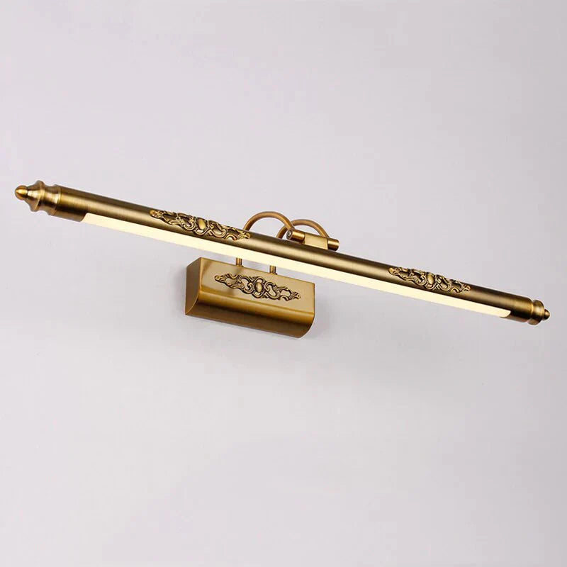 DecorBites™ Esma - European Style Bronze Carved Led Mirror Lamp