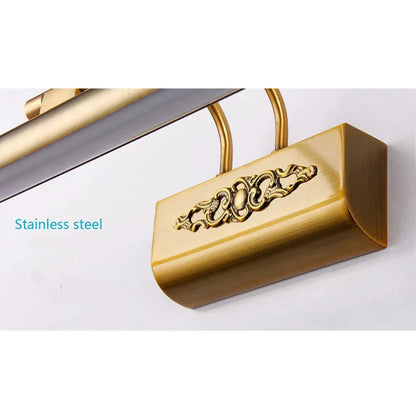 DecorBites™ Esma - European Style Bronze Carved Led Mirror Lamp