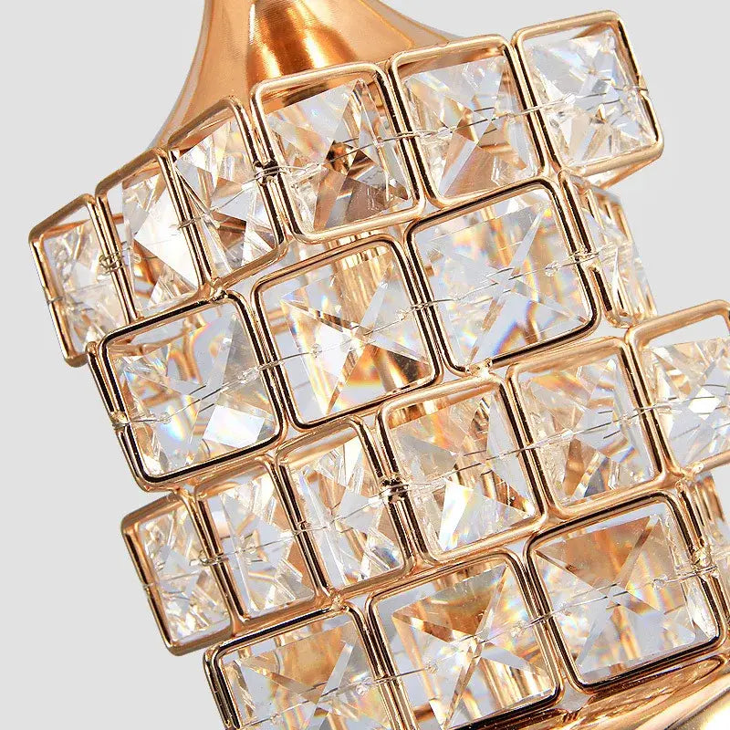 European style gold crystal table lamp with gold-toned faceted crystal grid lampshade for bedroom decorbites crystal table lamp