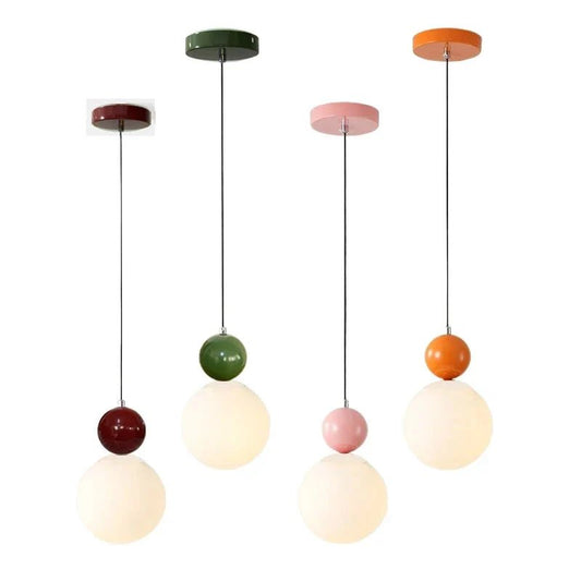 European White Glass Globe Pendant Light - Decorbites