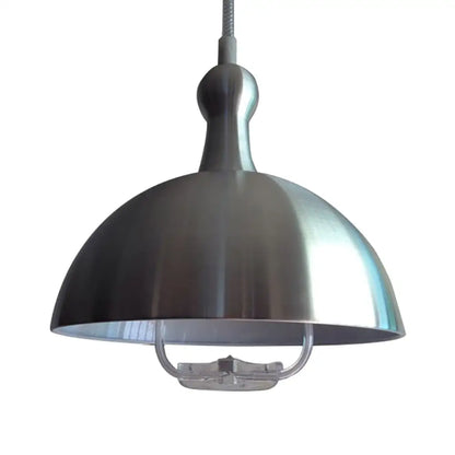 Extendable Industrial Ceiling Pendant with Chrome/Red Aluminum Dome and Handle