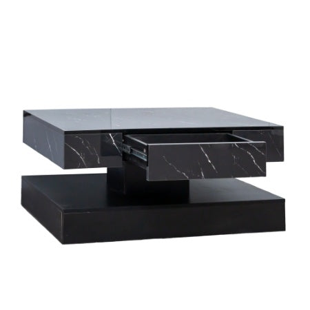 Mesa de café LED de 6.93 pulgadas de alto, Mesa de café moderna para sala de estar, Mesas para sala de estar, Mueble grande para sala de estar, Luces LED