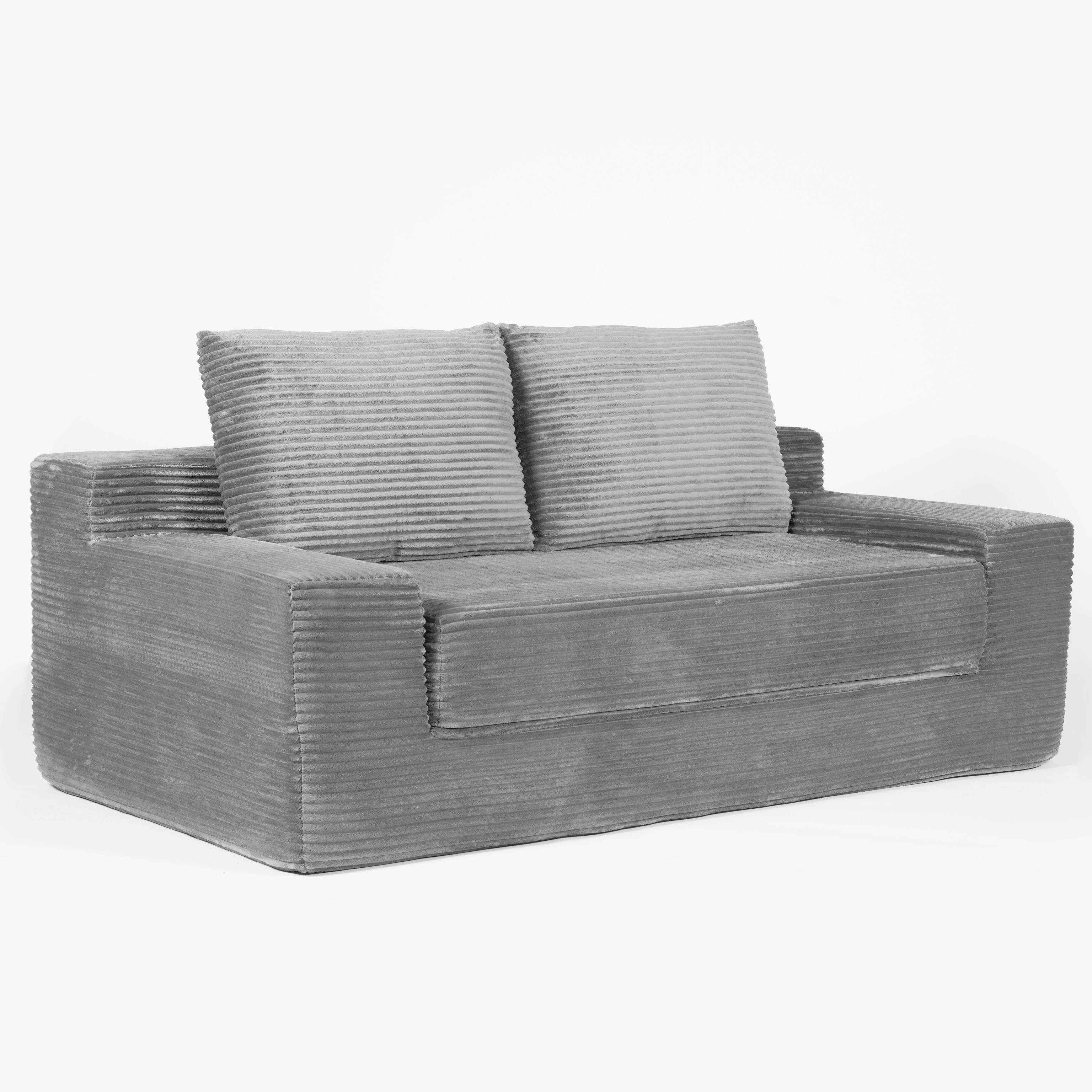 Orange Corduroy Loveseat