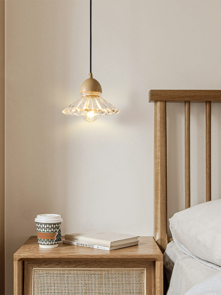 Nordic Glass Wood Chandelier