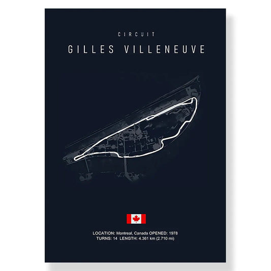 F1 Circuit Canvas Painting for Living Room - 9460-01 / 10x15cm No Frame - Posters
