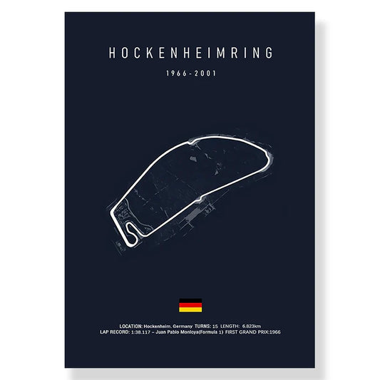 F1 Circuit Canvas Painting for Living Room - 9460-12 / 10x15cm No Frame - Posters