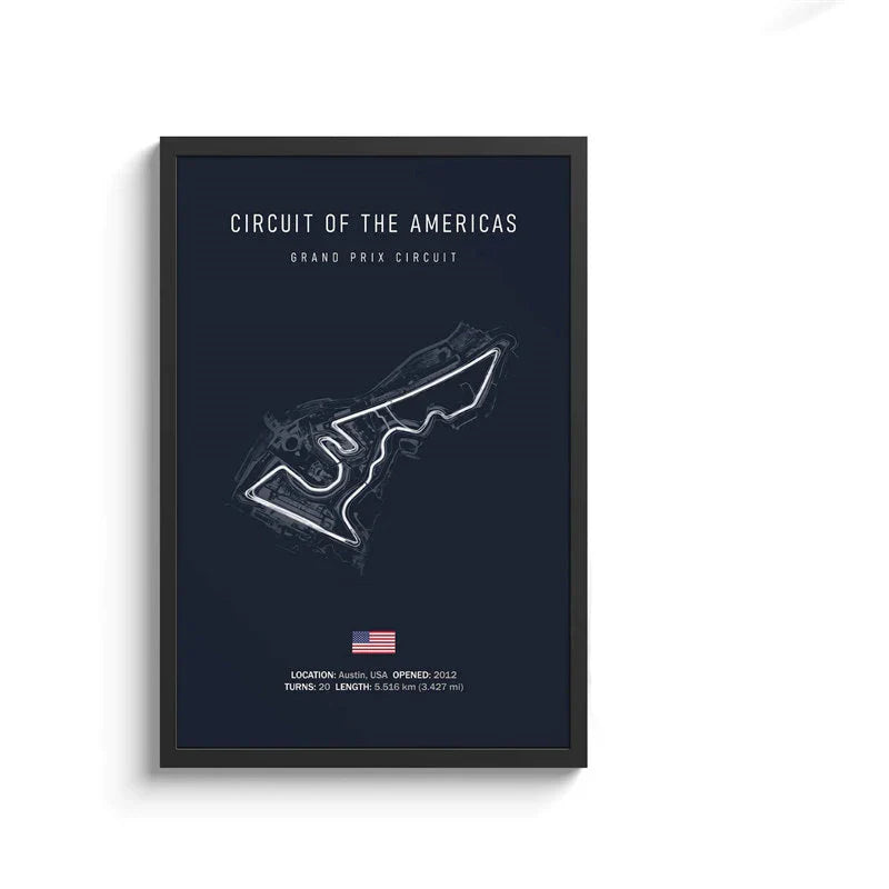 F1 Circuit Canvas Painting - Motorsport Wall Art - 05 / 50x70cm No Framed - Posters