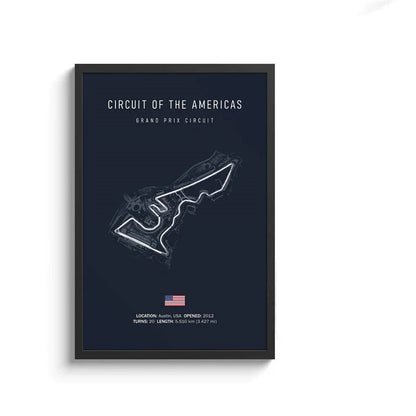 F1 Circuit Canvas Painting - Motorsport Wall Art - 05 / 50x70cm No Framed - Posters