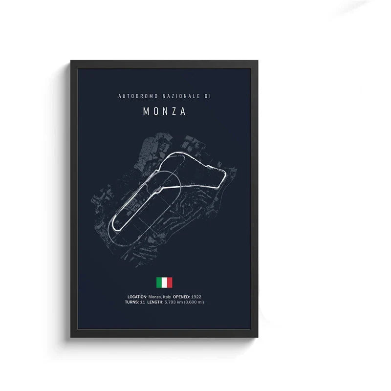 F1 Circuit Canvas Painting - Motorsport Wall Art - 08 / 50x70cm No Framed - Posters