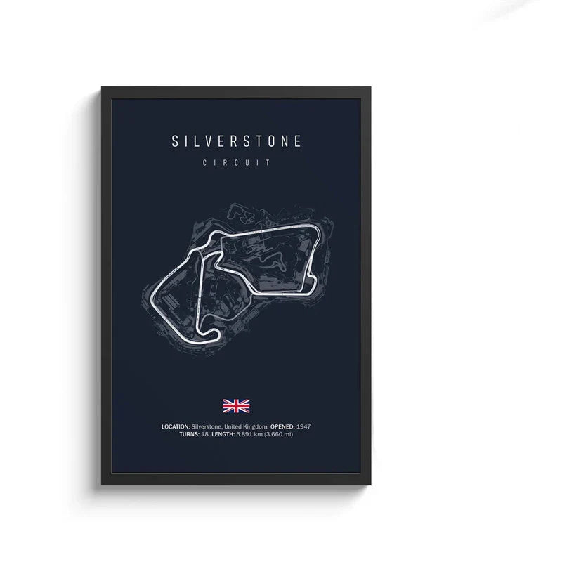 F1 Circuit Canvas Painting - Motorsport Wall Art - 10 / 50x70cm No Framed - Posters