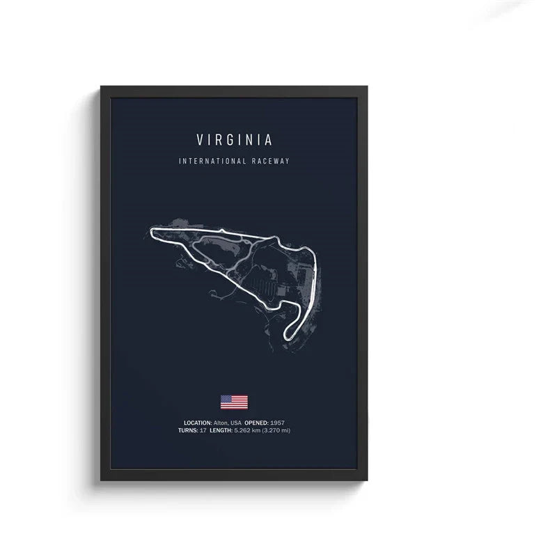 F1 Circuit Canvas Painting - Motorsport Wall Art - 15 / 50x70cm No Framed - Posters