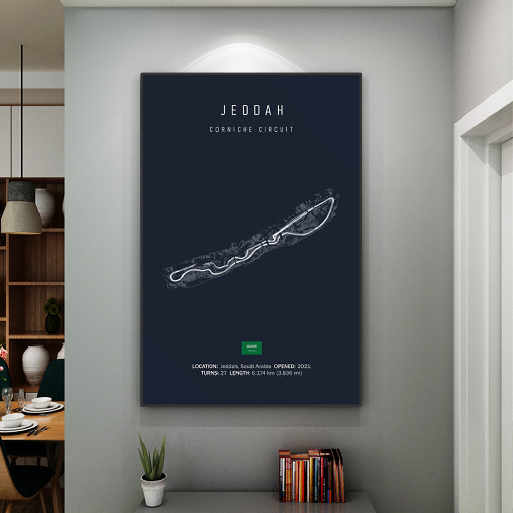 F1 Circuit Canvas Painting - Motorsport Wall Art - Posters