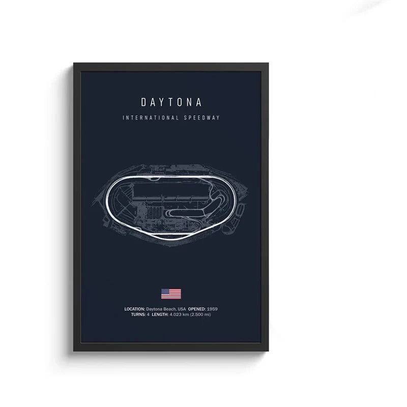 F1 Circuit Canvas Painting - Motorsport Wall Art - 20 / 50x70cm No Framed - Posters