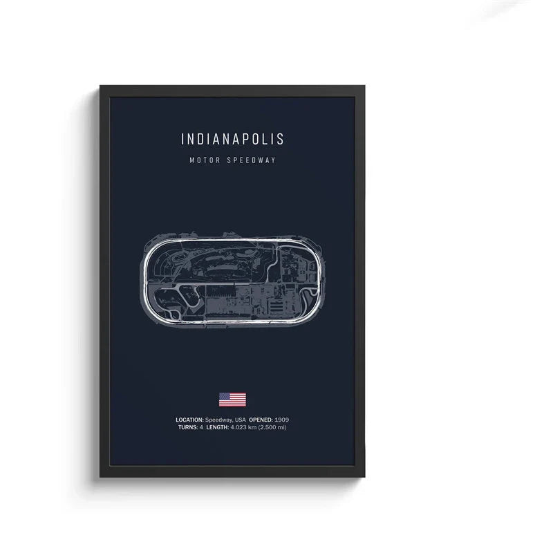 F1 Circuit Canvas Painting - Motorsport Wall Art - 21 / 50x70cm No Framed - Posters