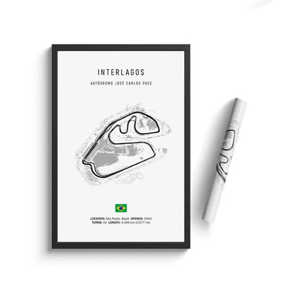 F1 Circuit Canvas Painting - Motorsport Wall Art - 44 / 50x70cm No Framed - Posters