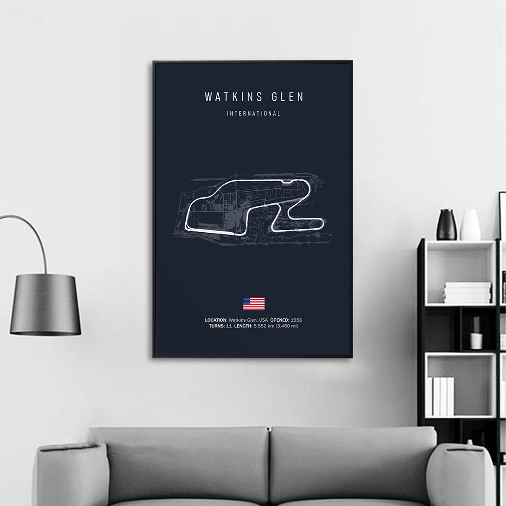 F1 Circuit Canvas Painting - Motorsport Wall Art