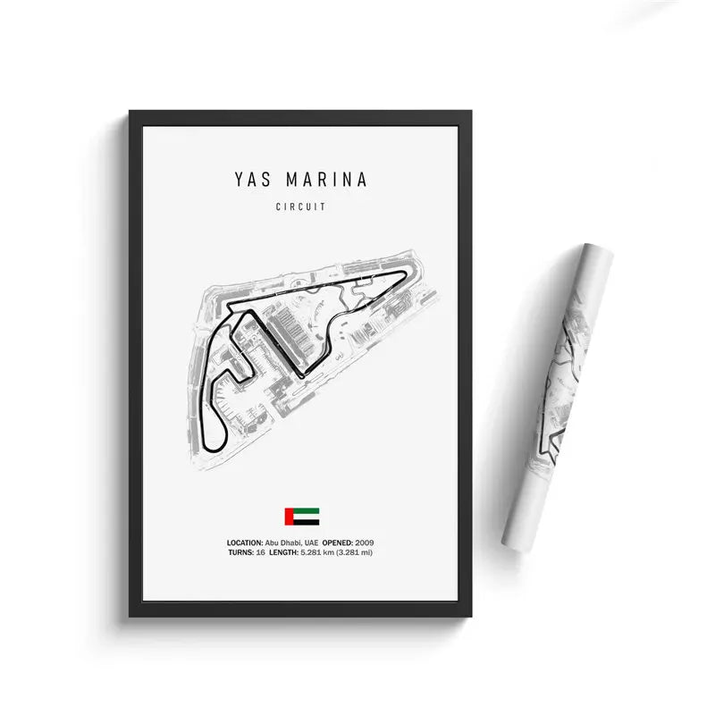 F1 Circuit Canvas Painting - Motorsport Wall Art - 49 / 50x70cm No Framed - Posters