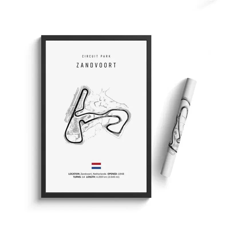 F1 Circuit Canvas Painting - Motorsport Wall Art - 51 / 50x70cm No Framed - Posters