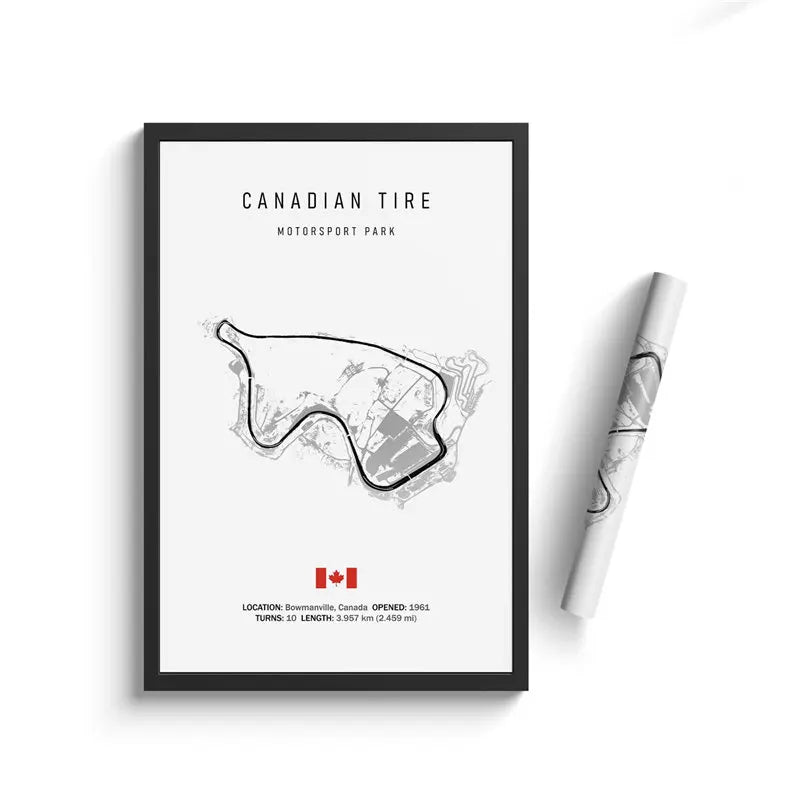 F1 Circuit Canvas Painting - Motorsport Wall Art - 52 / 50x70cm No Framed - Posters