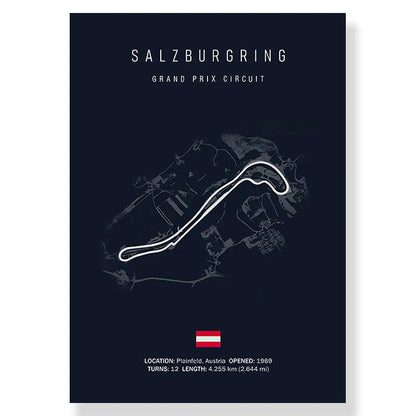 F1 Race Track Canvas Wall Art Print - Posters