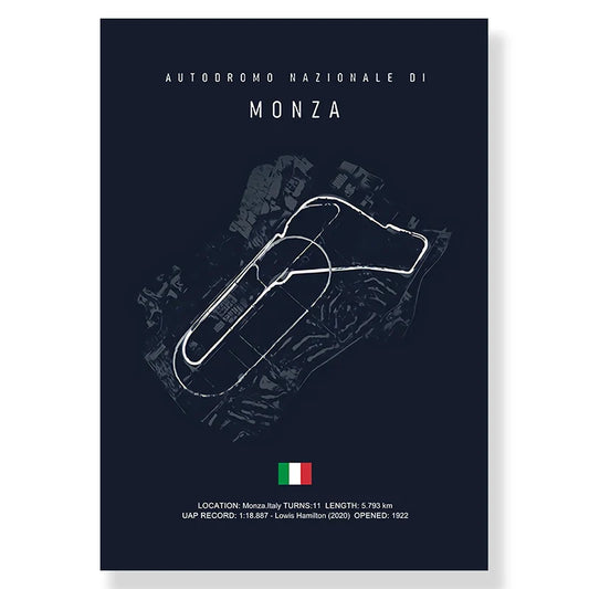 F1 Race Track Circuit Canvas Wall Art - 9460-03 / 10x15cm No Frame - Posters