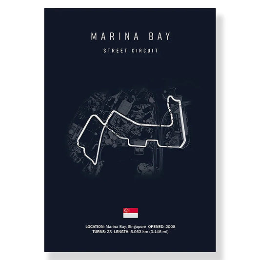 F1 Racing Circuit Canvas Wall Art - 9460-09 / 10x15cm No Frame - Posters