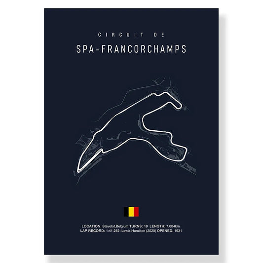 F1 Racing Track Canvas Art for Living Room - 9460-15 / 50x70cm No Frame - Posters