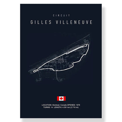 F1 Racing Track Canvas Art Print - Posters