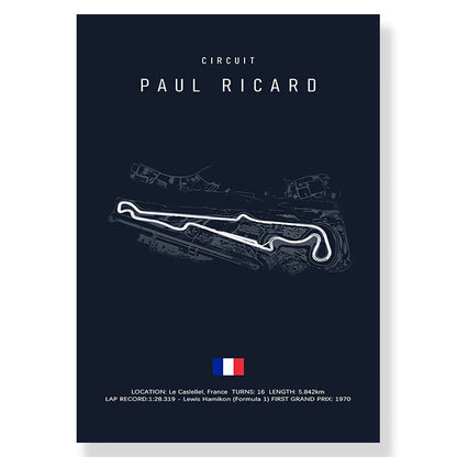 F1 Track Circuit Canvas Painting Art Print - Posters