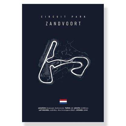 F1 Track Circuit Canvas Painting Art Print - 9460-07 / 10x15cm No Frame - Posters
