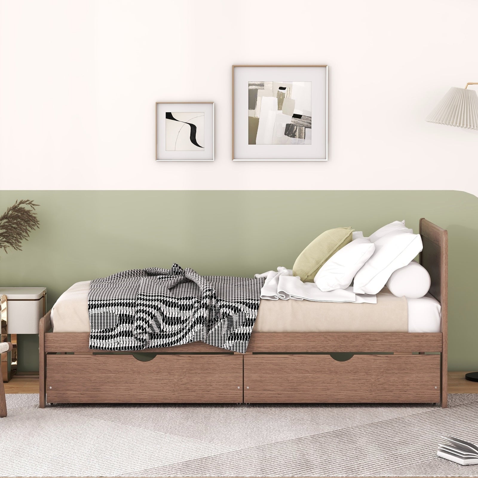 Walnut Platform Bed Frame