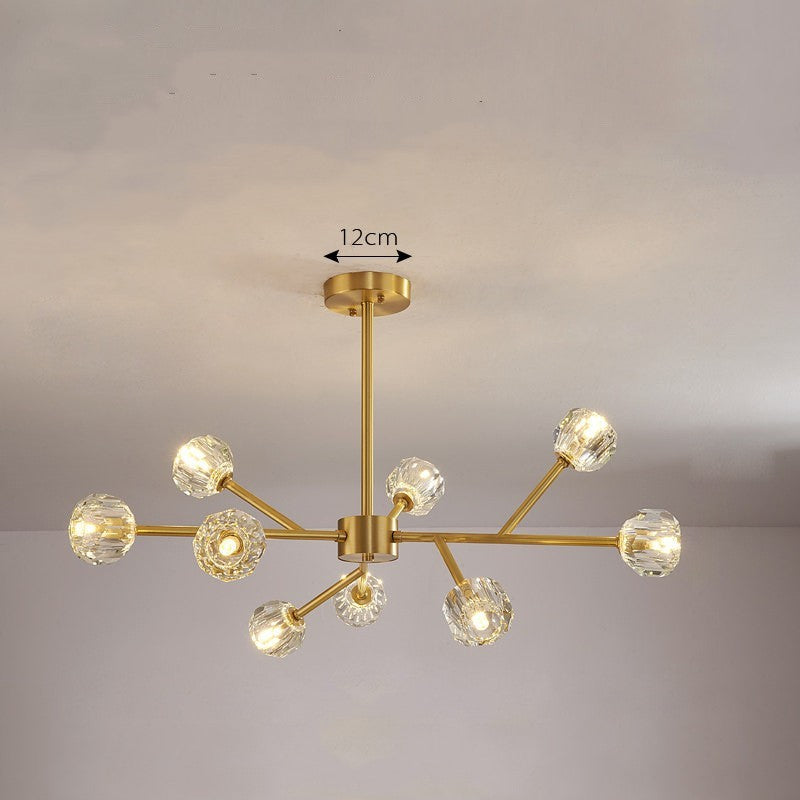 Crystal Copper Chandelier