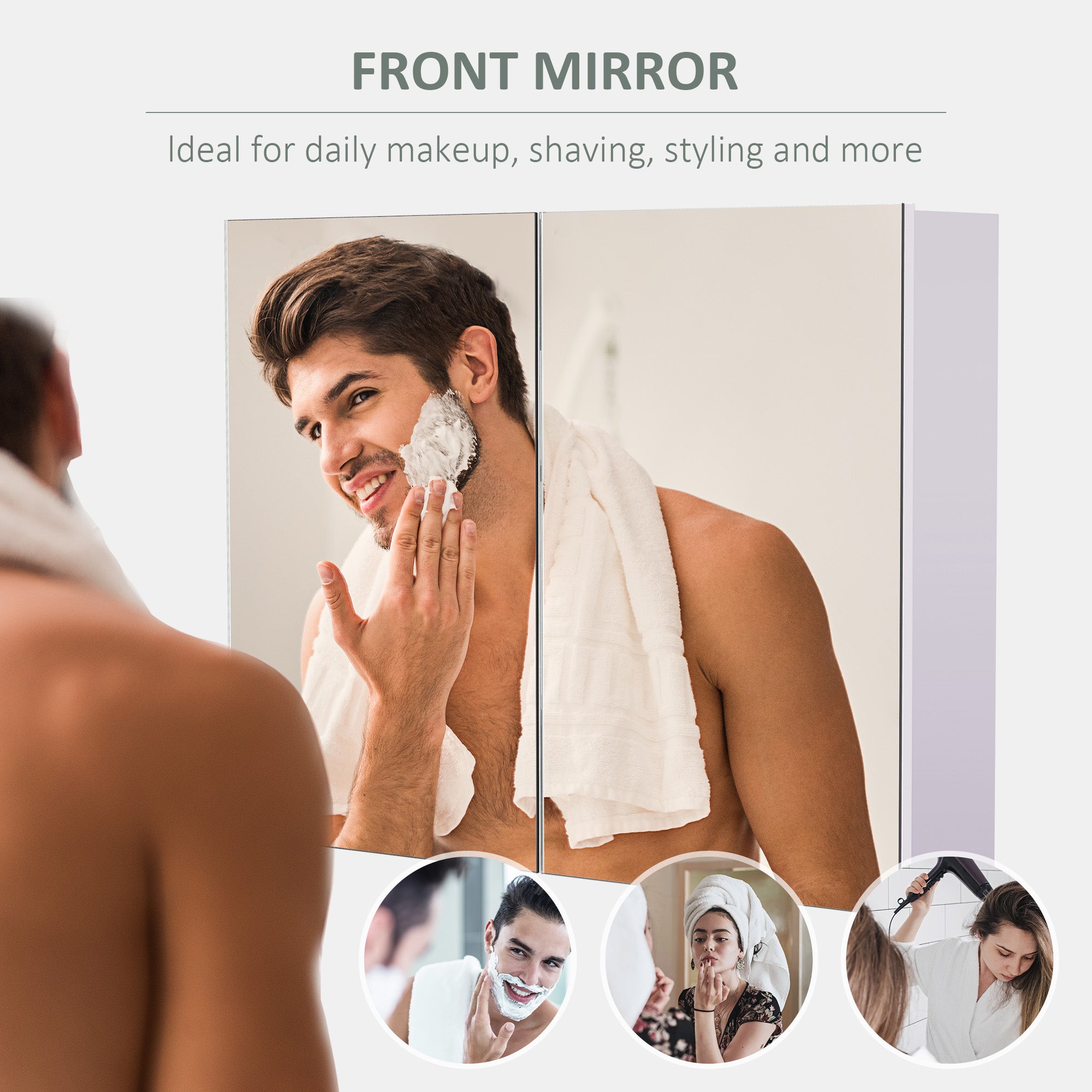 White Wall Bathroom Mirror