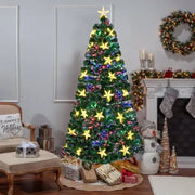 Fiber Optic Spruce Tree With Large Stars