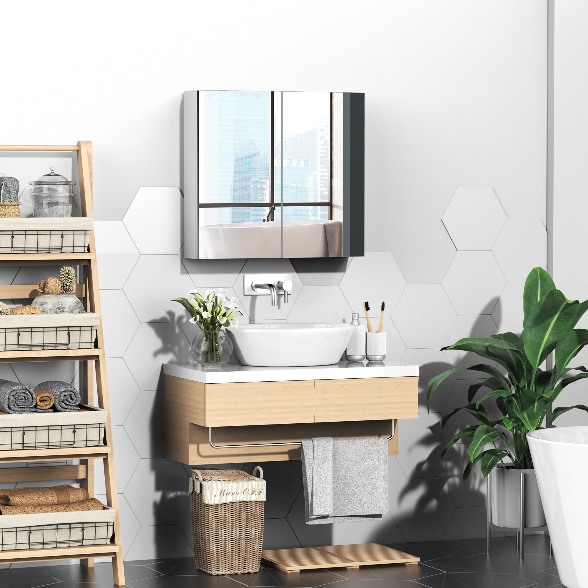 Contemporary Mirrored Cabinet