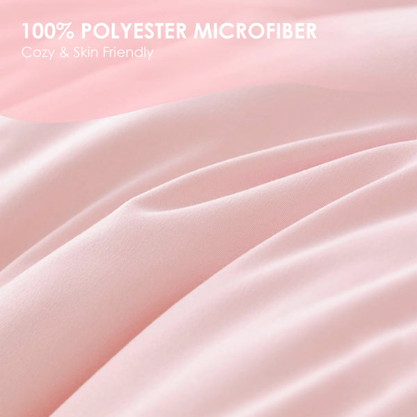 Pink Oversized Duvet Cover Set Adorable Fresh Aesthetic Suits All Genders. Premium Breathable Microfiber With Bohemian Details. Fits Single/double Beds. Perfect For Bedrooms And Hotels. An Ideal Chris